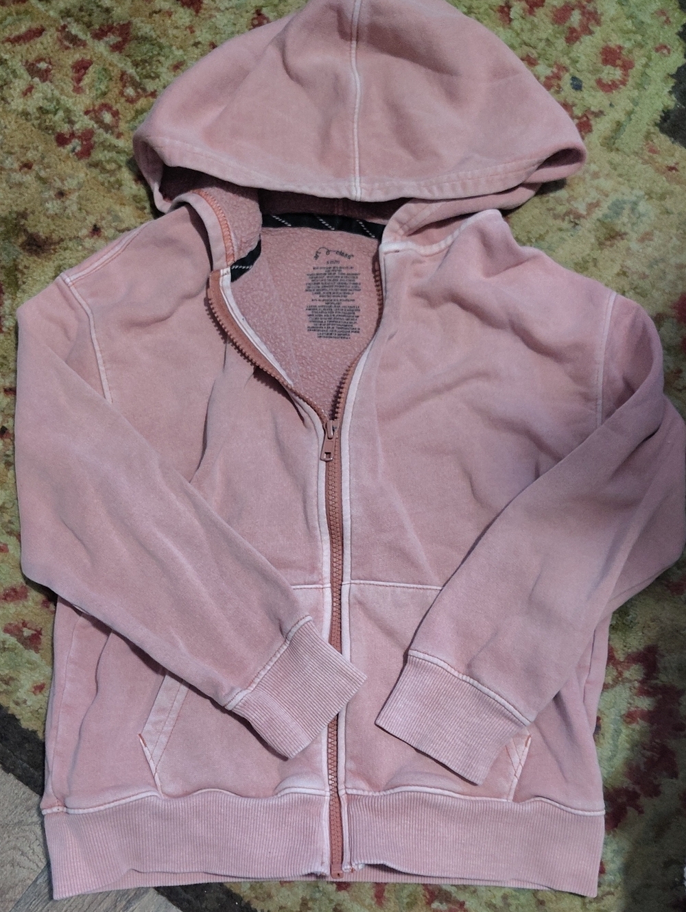 Kids Pink Zip-Up Hoodie Sweatshirt Art Class Hoodie 6/7 $ 25 , Off Coral Color